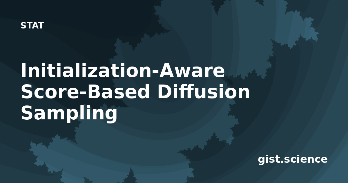 Initialization-Aware Score-Based Diffusion Sampling — Plain-Language ...
