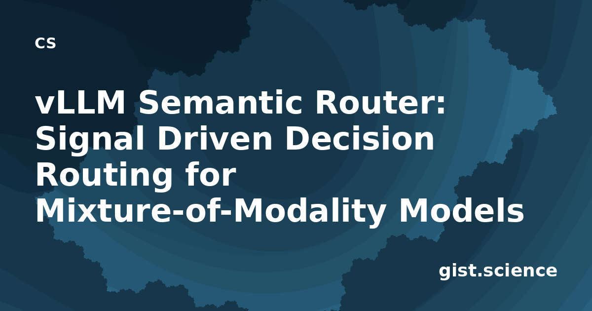 vLLM Semantic Router: Signal Driven Decision Routing… — Plain-Language ...