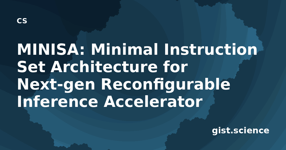 MINISA: Minimal Instruction Set Architecture for… — Plain-Language ...