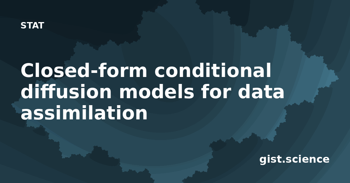 Closed-form conditional diffusion models for data… — Plain-Language ...