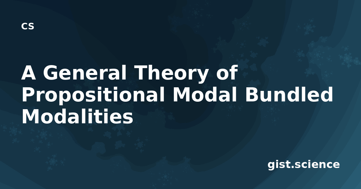 A General Theory of Propositional Modal Bundled… — Plain-Language ...