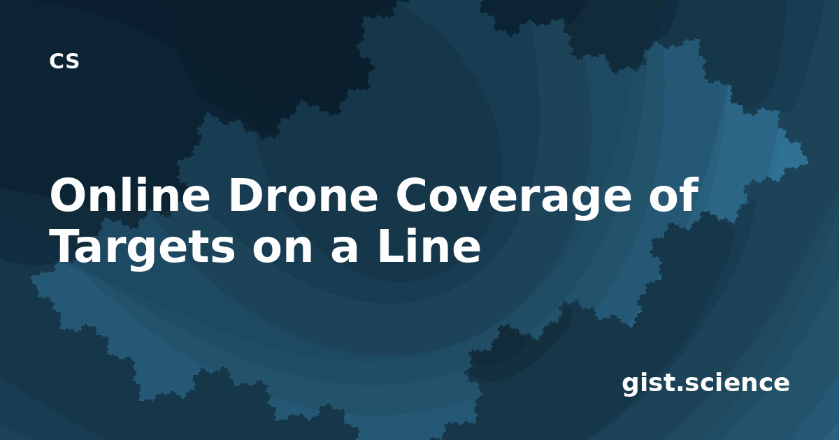 Drone Coverage Online Drone Coverage of Targets on a Line — Plain-Language Explanation ...