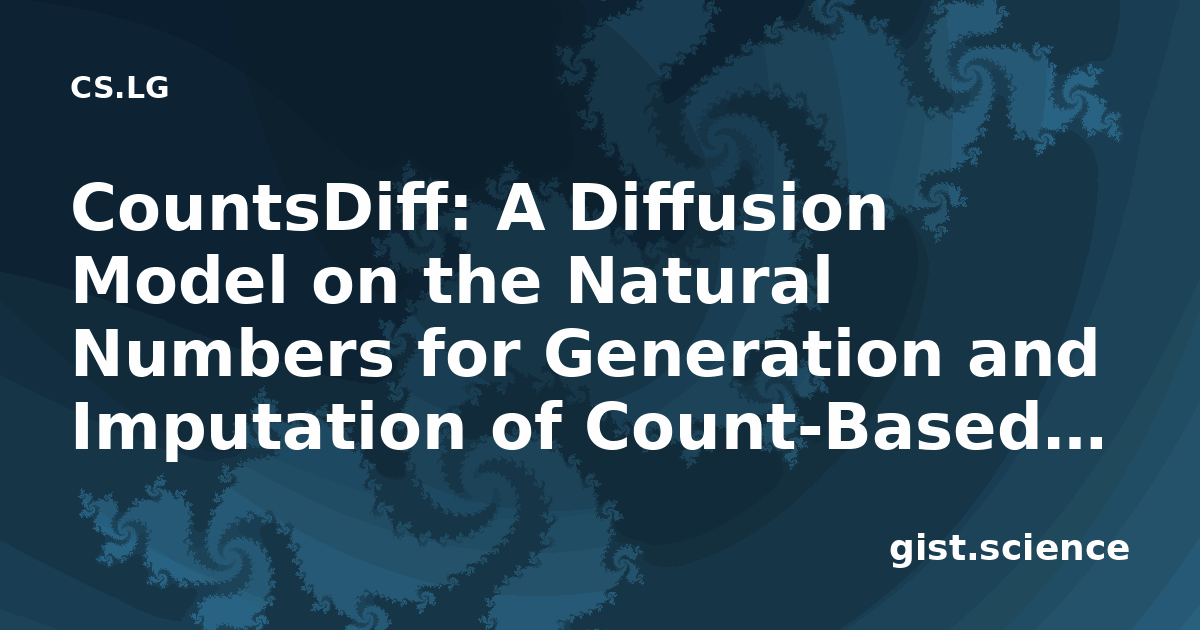 CountsDiff: A Diffusion Model on the Natural Numbers… — Plain-Language ...