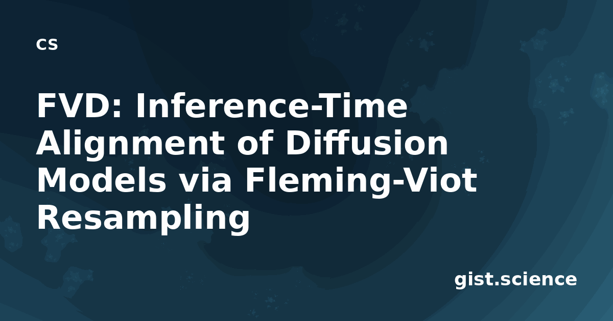 Fvd Paper FVD: Inference-Time Alignment of Diffusion Models via… — Plain-Language ...