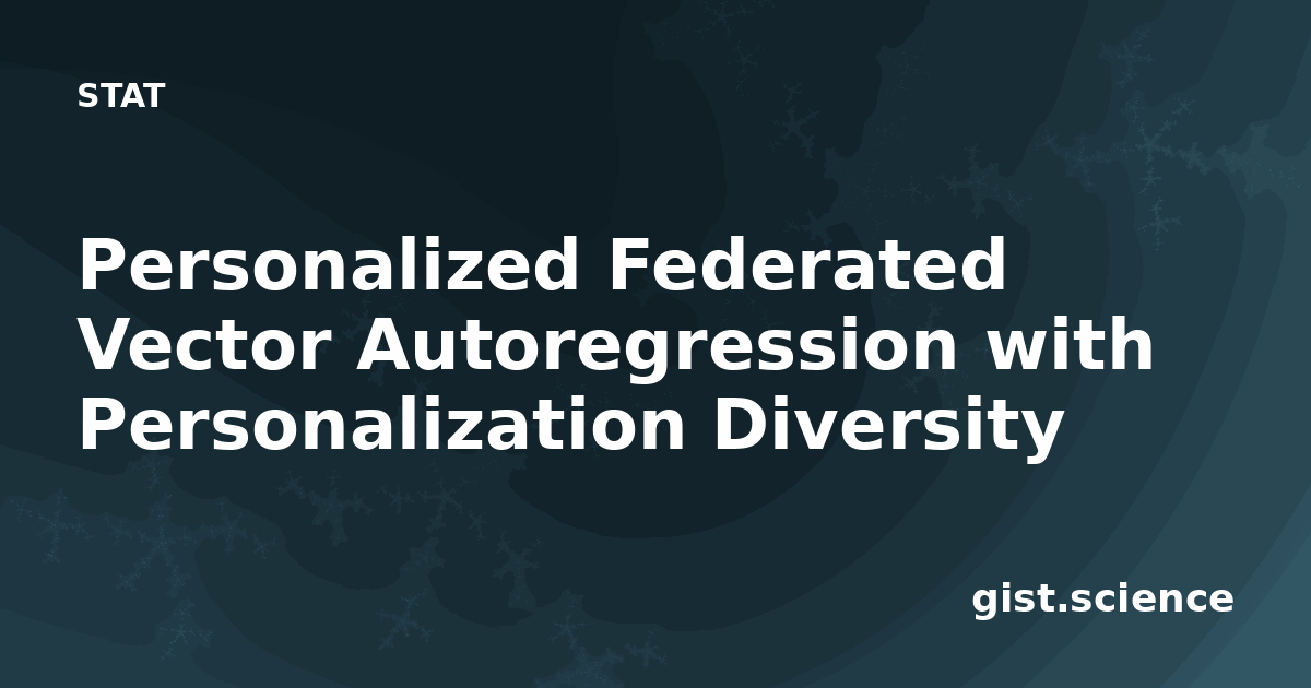 Personalized Federated Vector Autoregression with Personalization Diversity